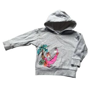 Bonds Gray flintstones Hoodie with Colorful Design